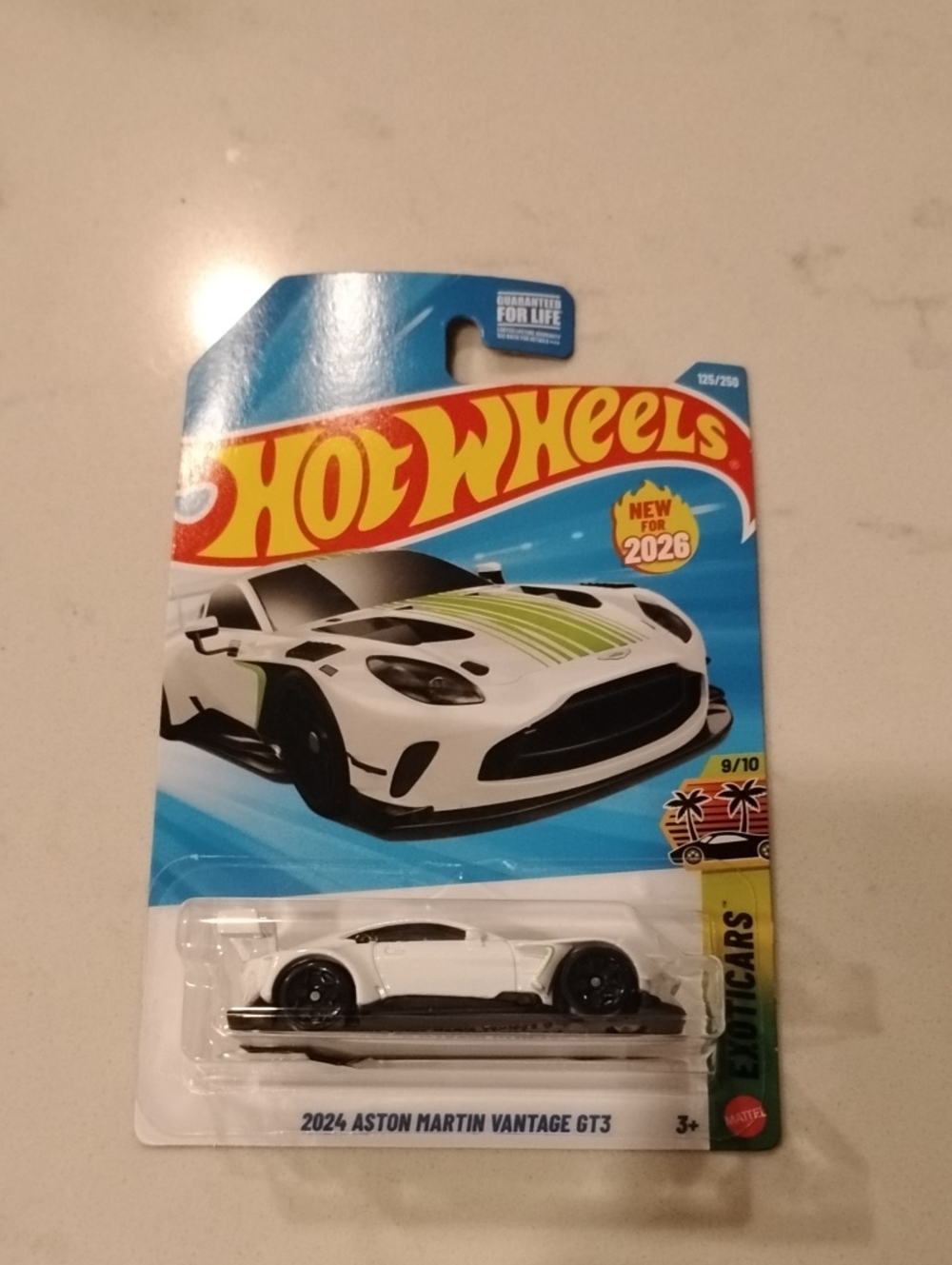 Mattel Hot Wheels 2024 Aston Martin Vantage GT3 White with Black Accents